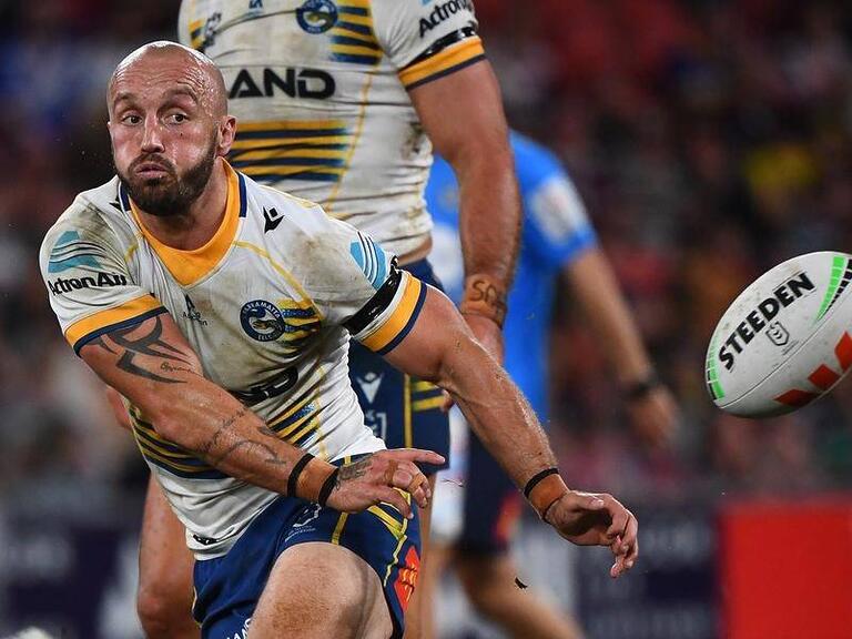 Josh Hodgson will play against his old NRL club for the first time when Parramatta take on Canberra. (Jono Searle/AAP PHOTOS)