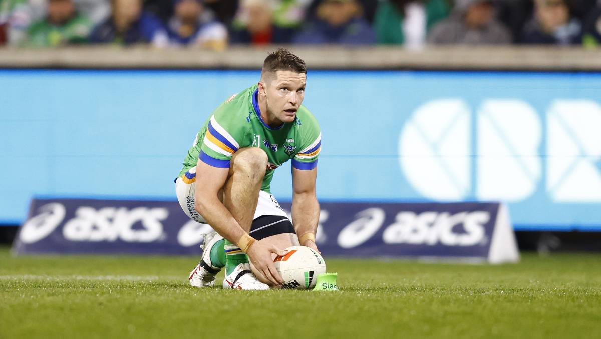 Raiders co-captain Jarrod Croker will have to wait a week to line up for his 300th NRL game after the club decided to rest him from next week's game. Picture by Keegan Carroll