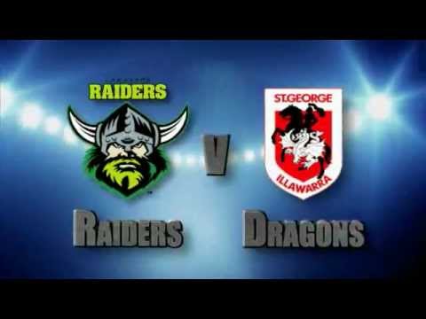 Raiders v Dragons - Sunday March 24, 6.30pm