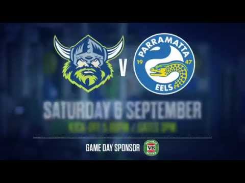 VIDEO | Raiders v Eels: Saturday September 6, 5.30pm at GIO Stadium