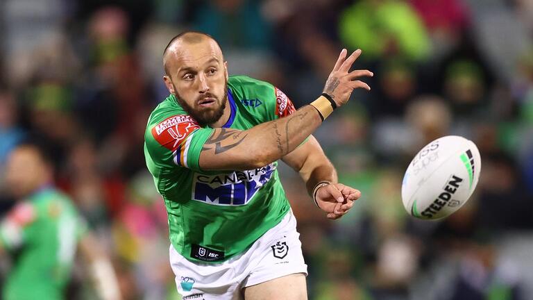 Josh Hodgson will play his first game back in Canberra after joining the Eels. Picture: Mark Nolan/Getty Images