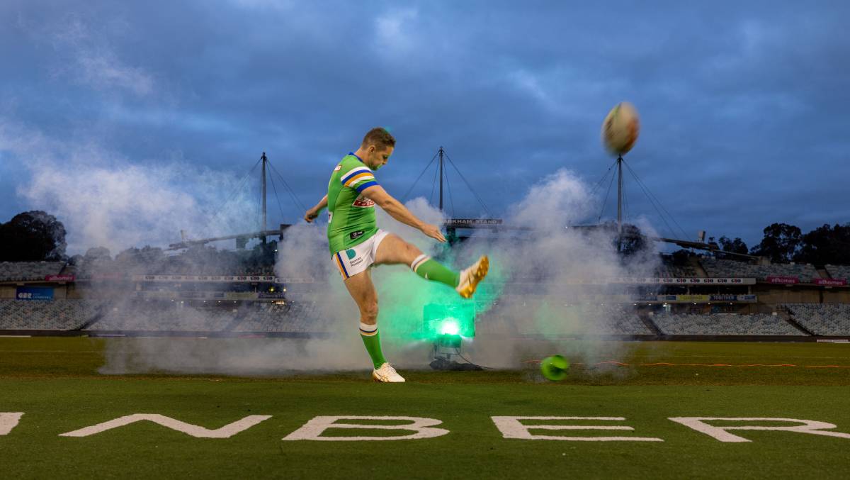 Raiders co-captain Jarrod Croker has taken up to 70 shots at goal per week throughout his NRL career. Picture by Gary Ramage