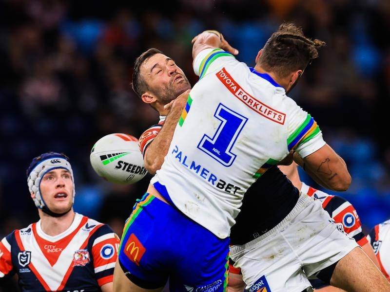 A poor game in the Roosters' loss to Canberra may have ended James Tedesco's Origin career. (Mark Evans/AAP PHOTOS)