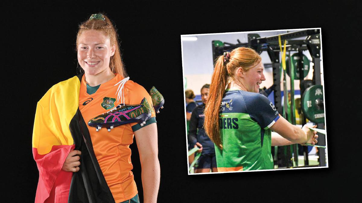 A star in rugby union, the Raiders are hoping Grace Kemp will find similar success in rugby league. Pictures Getty Images, Raiders Media