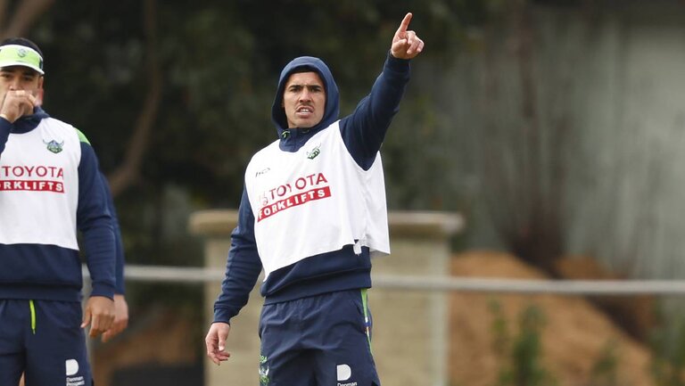 Jamal Fogarty is learning from one of the game's greatest halfbacks in Ricky Stuart. Picture by Keegan Carroll