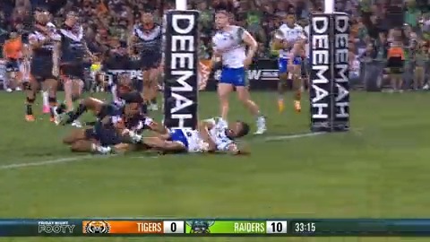 Rapana scores his 100th NRL try!  #WeAreRaiders ...