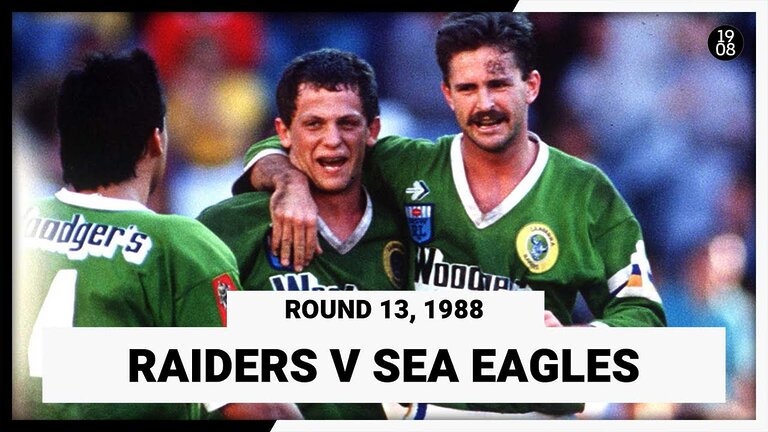 VIDEO | Canberra Raiders v Manly Warringah Sea Eagles | Round 13, 1988 | Match Replay | NRL Throwback