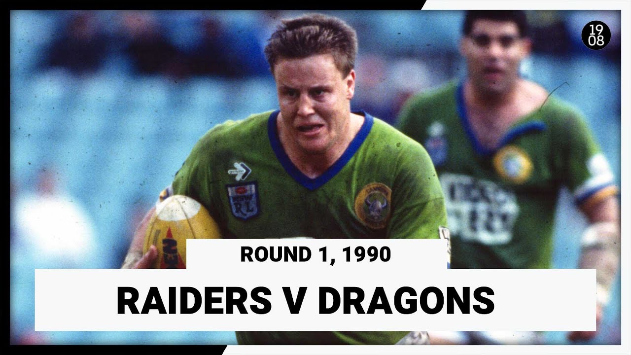 Canberra Raiders v St George Dragons | Round 1, 1990 | Match Replay | NRL Throwback