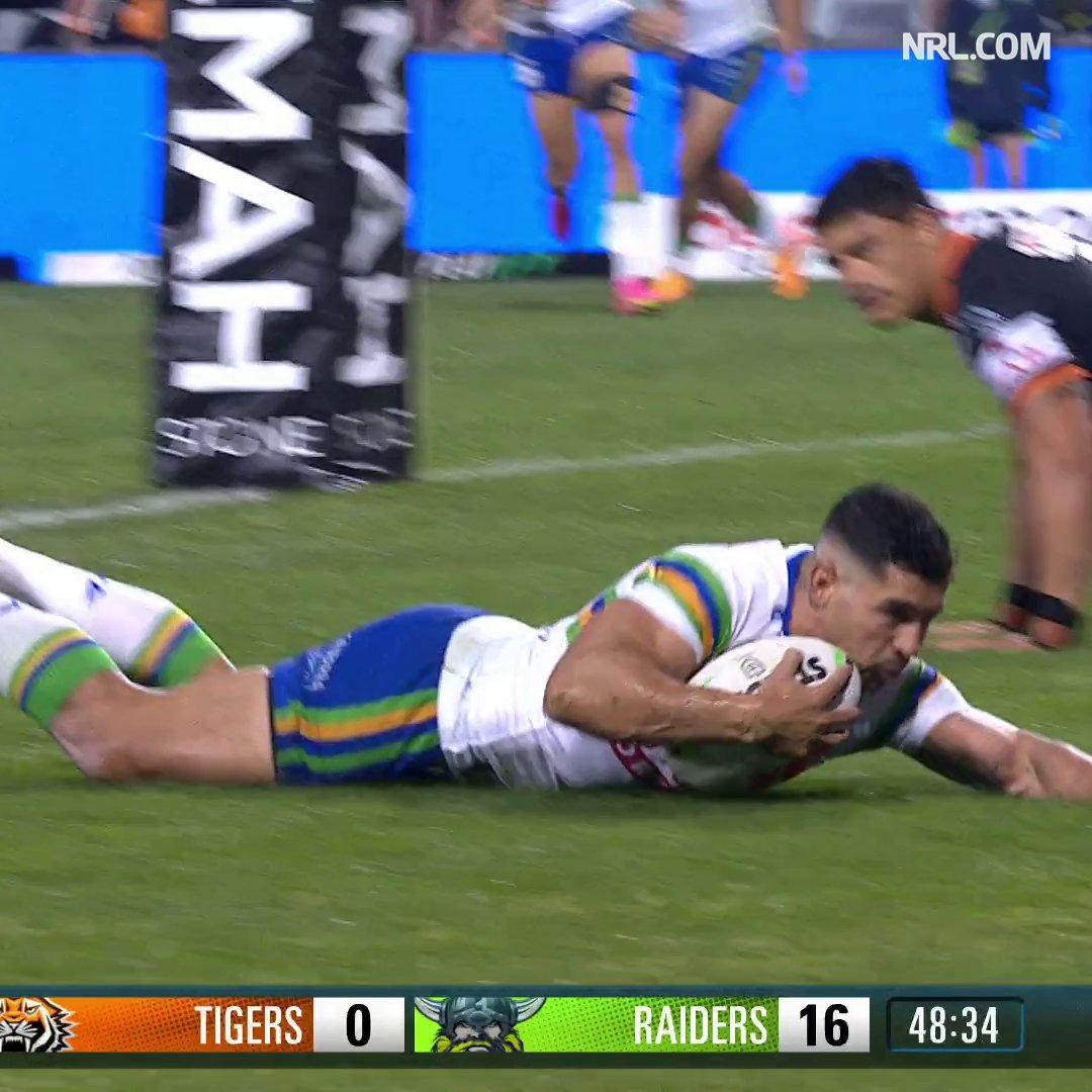 VIDEO | NRL: Another off the post for Fogarty!  #NRLTigersRaiders ...