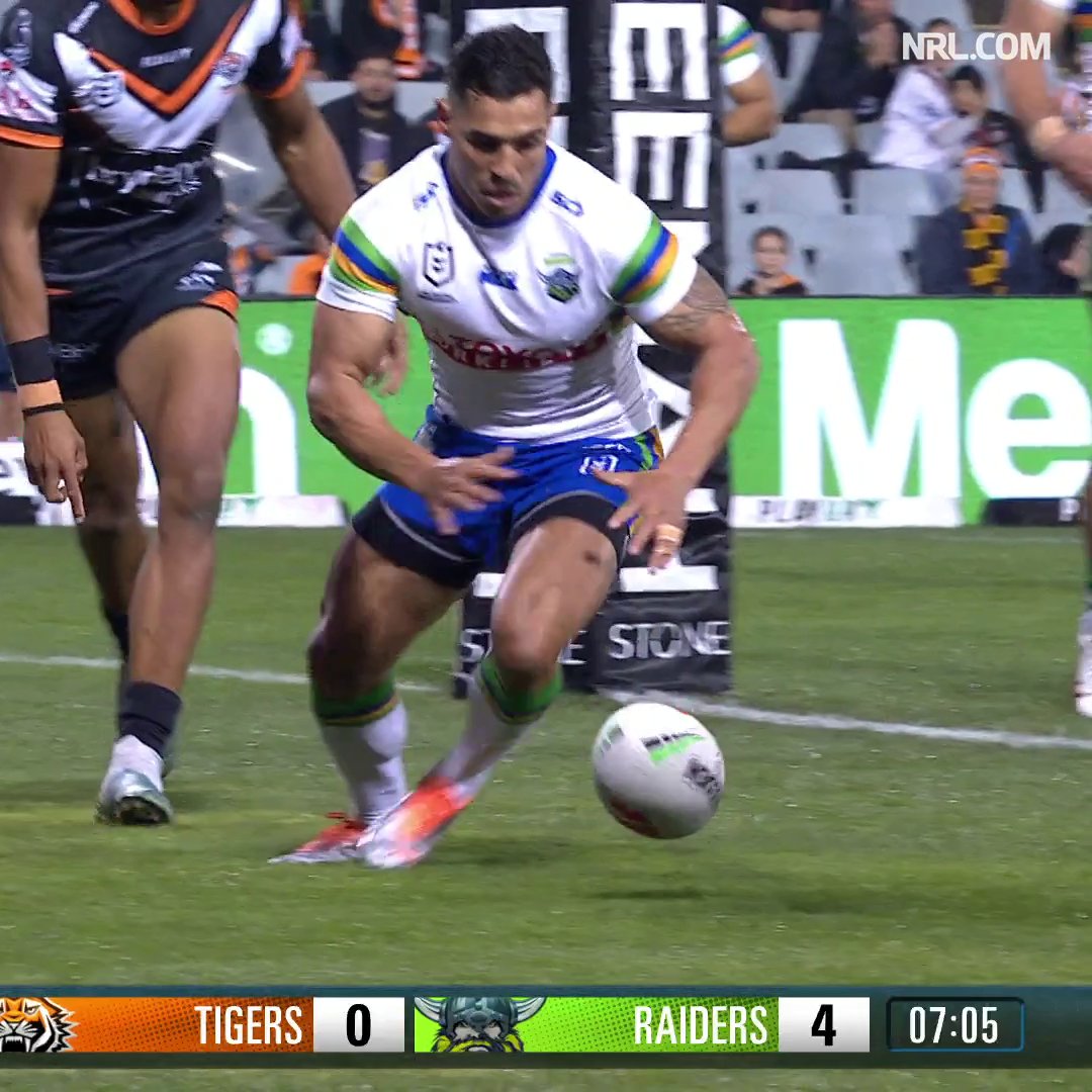 VIDEO | NRL: Fogarty follows it in!  #NRLTigersRaiders ...