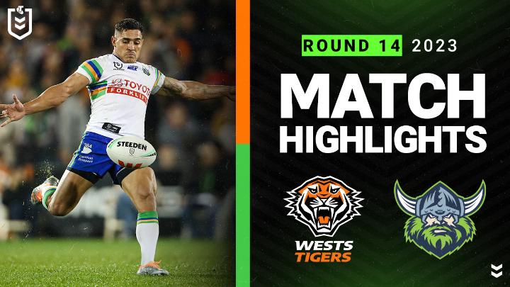 Match Highlights  - #NRLTigersRaiders  The Raiders have withstood a withering comeback by...