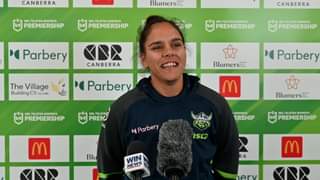 VIDEO | Shakiah Tungai talks NRLW pre-season and time in Canberra