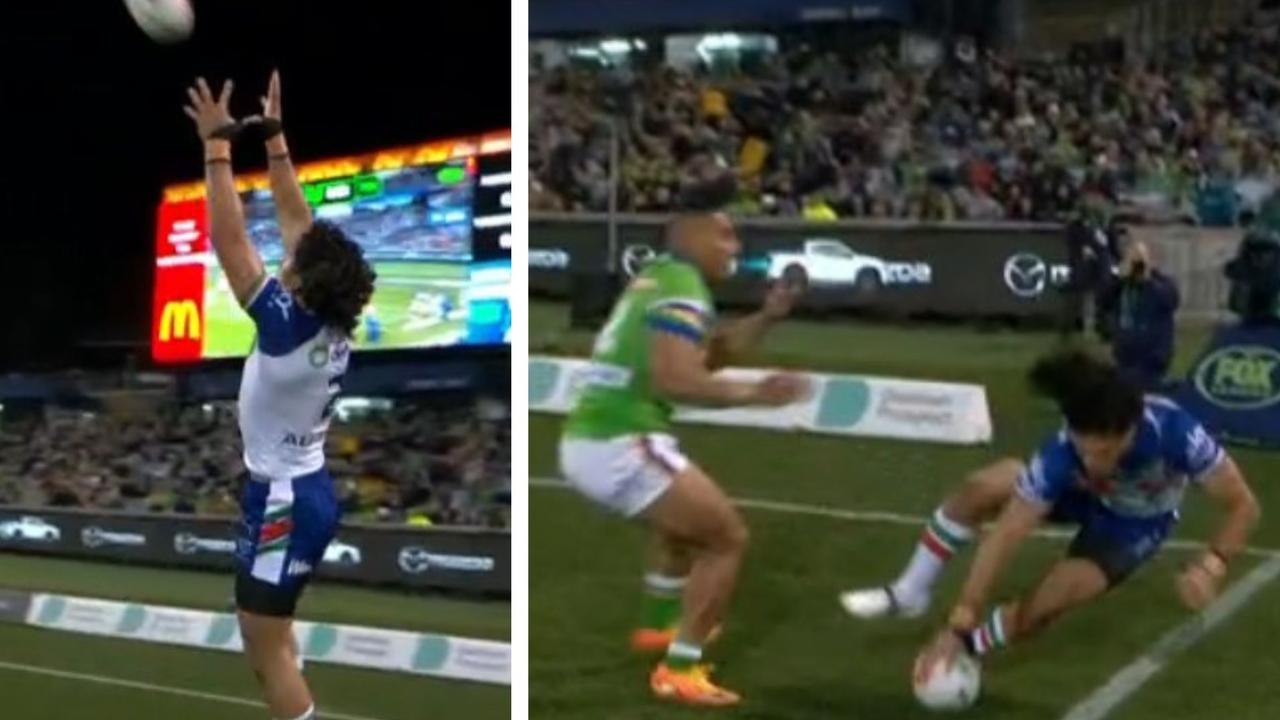 ’Unbelievable’ try stuns NRL as Warriors gatecrash Raiders’ party