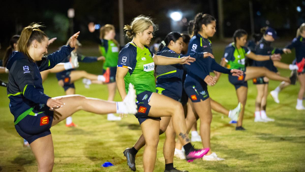 The Raiders NRLW team at training. Picture by Elesa Kurtz