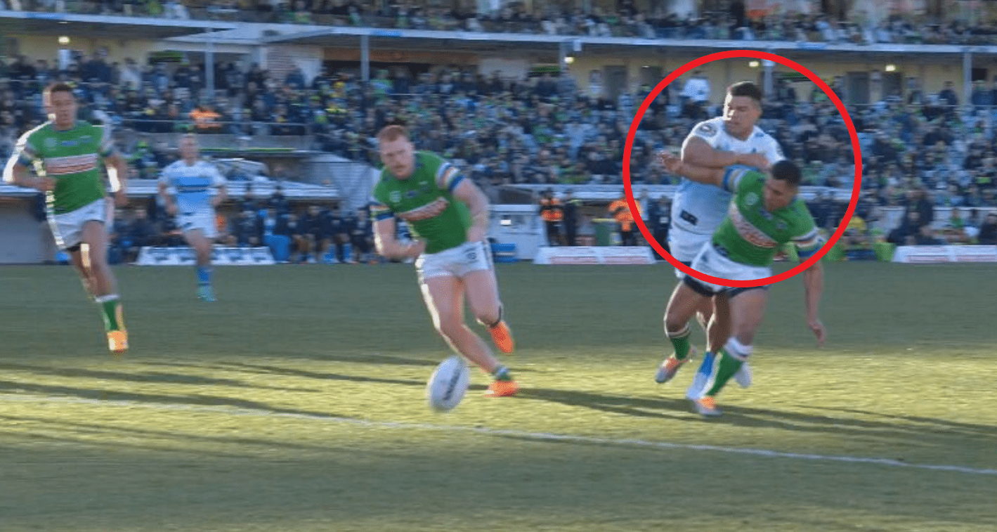 Bunker denies David Fifita try in crucial moment during Titans loss to Raiders