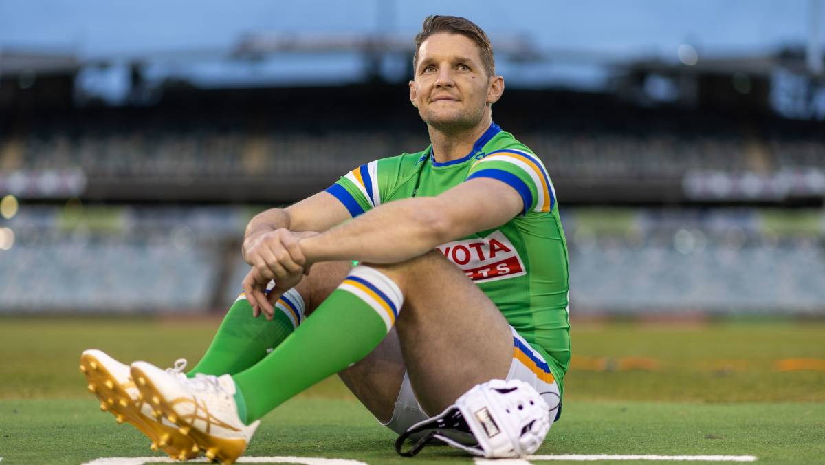 Jarrod Croker's NRL career began in 2009 with the Raiders. Picture by Gary Ramage