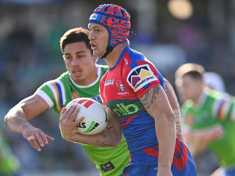 Fullback Kalyn Ponga has starred for in-form Newcastle in their 28-6 NRL win over Canberra. (Lukas Coch/AAP PHOTOS)