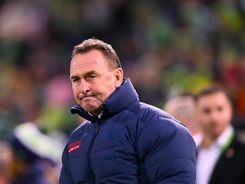 Canberra coach Ricky Stuart believes the RLPA is using players in their impasse with the NRL. (Lukas Coch/AAP PHOTOS)