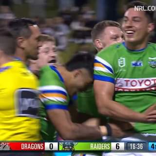 VIDEO | Exciting try celebration at Raiders game