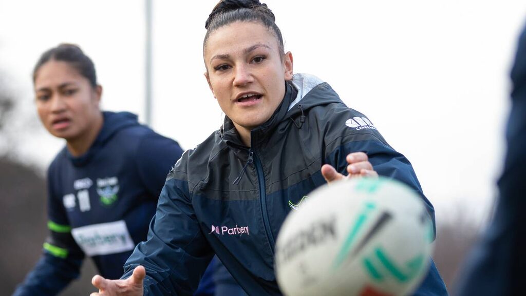 Ahlivia Ingram is inspiring the next generation of Canberra footy stars. Picture Raiders Media