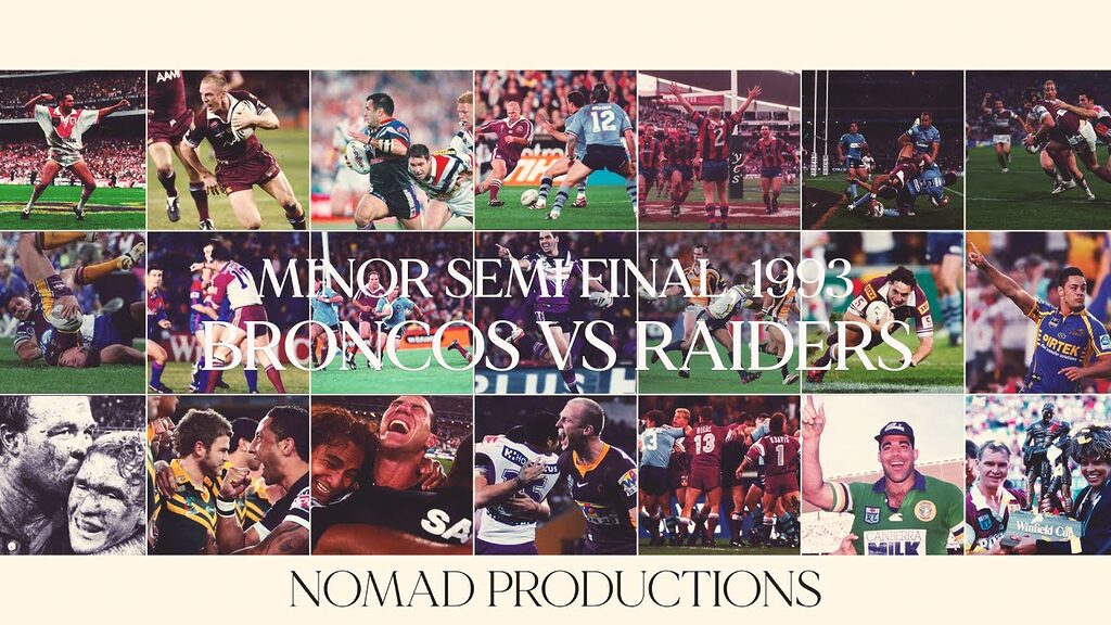 NSWRL Minor Semi Final, 1993 - Brisbane Broncos vs Canberra Raiders