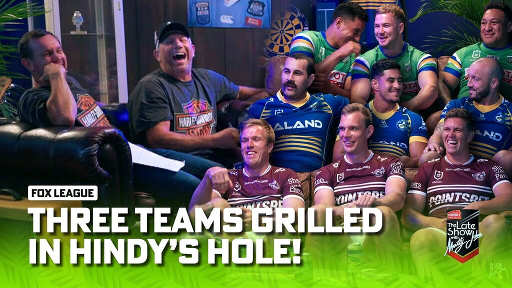 VIDEO | 'Weak Gutted Dog Folklore' - Raiders, Eels & Manly get grilled in Hindy's Hole! | Fox League