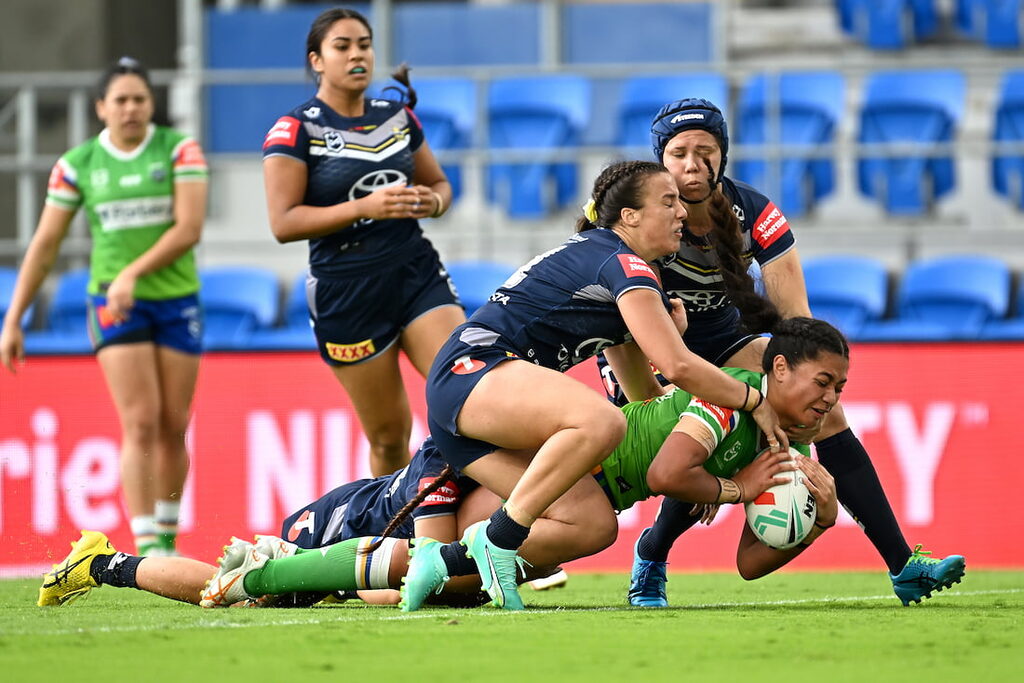 Canberra thrash Cowboys to keep NRLW finals hopes alive