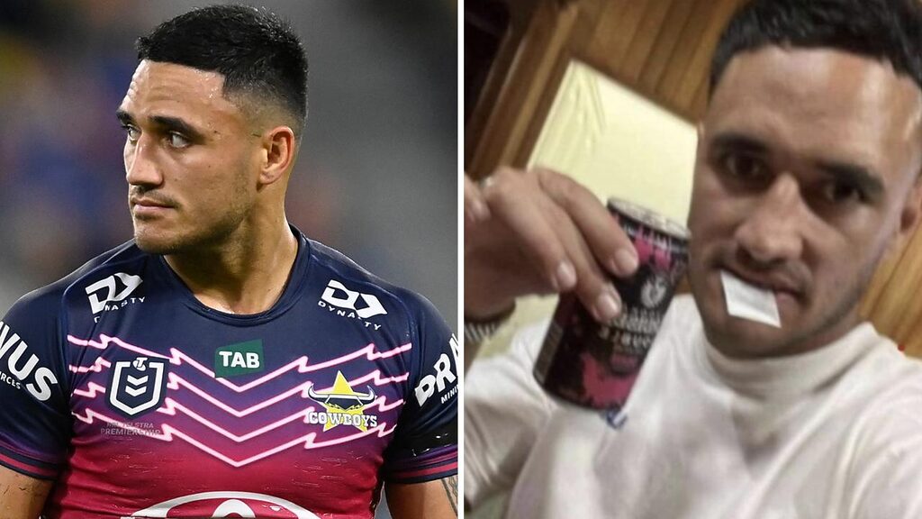 NRL investigate Cowboys star Valentine Holmes over white powder photo