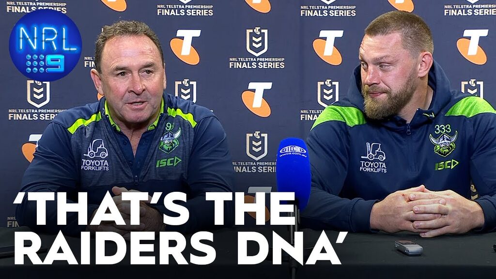 VIDEO | Ricky Stuart 'can't be any prouder' of his Raiders after nail-biting loss: NRL Presser | NRL on Nine