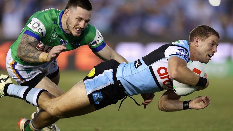 The Raiders led the Sharks 18-0 before an inexplicable capitulation from Ricky Stuart’s men in their NRL showdown.