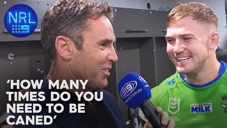Freddy has some questions for Hudson Young: In the Sheds | NRL on Nine