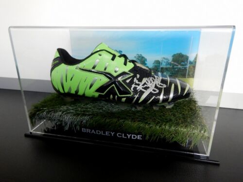 Signed Bradley Clyde NRL Football Boot - Proof COA - Canberra Raiders