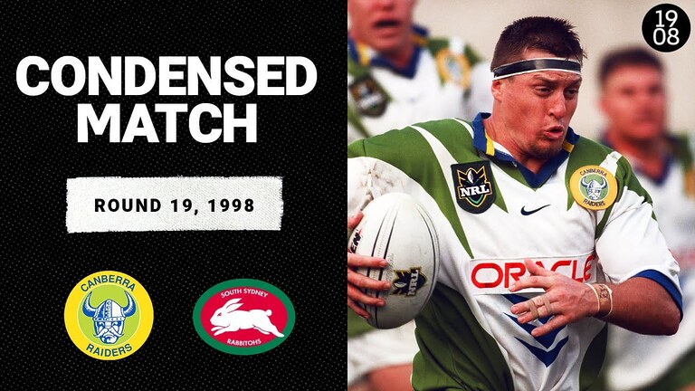 VIDEO | Canberra Raiders v South Sydney Rabbitohs | Round 19, 1998 | Condensed Match | NRL