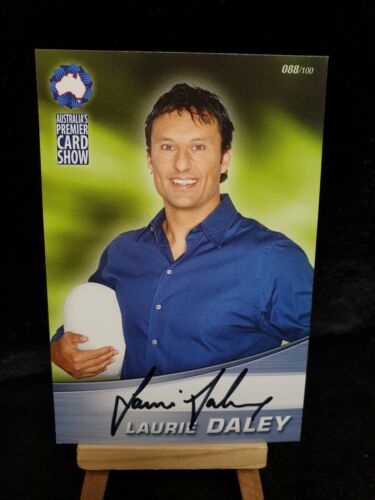 2008 APCS Laurie Daley Jumbo Card /100 - Canberra Raiders Signed