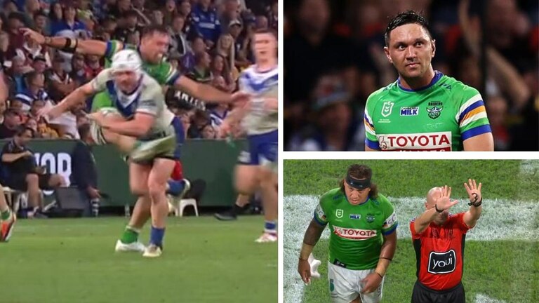The Raiders have pulled off an incredible win despite having gone two men down, but controversy has erupted late in the game.