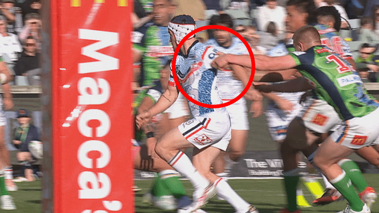 'He barely grazes him': Luke Keary awarded controversial penalty try against Raiders