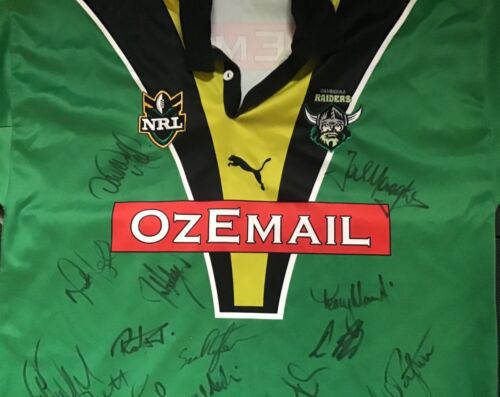 CANBERRA RAIDERS SIGNED JERSEY FROM EARLY 2000s COMES WITH ITS OWN C.O.A