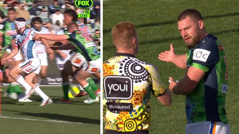 The nation's capital was left fuming over a controversial call early in the Raiders' loss to the Roosters which left the rest of the league divided.
