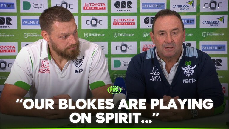 Ricky BAFFLED how Raiders came away with a win 🏆 | Canberra Press Conference | Fox League