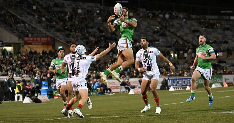 Raiders keep finals hopes alive with Souths thrashing