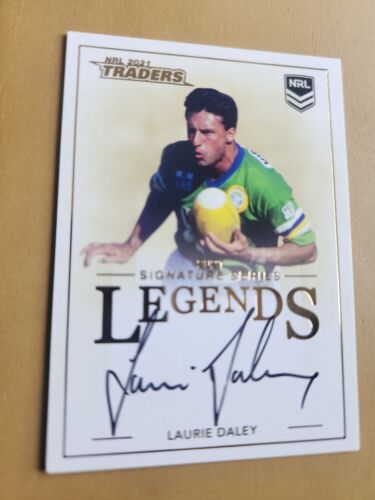 2021 NRL TRADERS LEGENDS SIGNATURE LAURIE DALEY CANBERRA RAIDERS 80/208