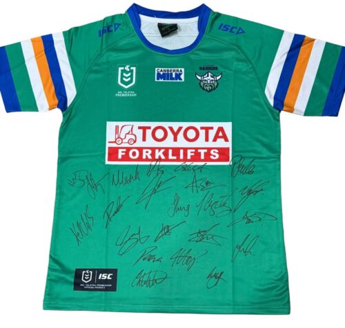 Canberra Raiders Team Signed 2024 Home Jersey with COA *WOW*