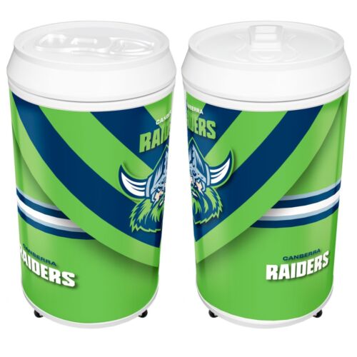 26419 CANBERRA RAIDERS NRL TEAM 40L COOLA CAN SHAPED FRIDGE MAN CAVE BAR