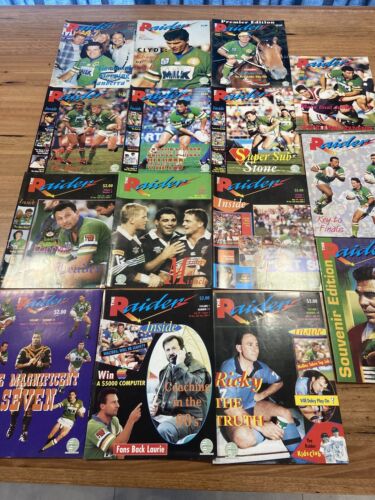 15x 1994 CANBERRA RAIDERS RUGBY LEAGUE CLUB MAGAZINE VOLUME 1 NUMBER 1-15