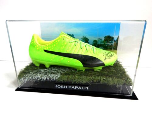 Signed Josh Papali'i NRL Puma Football Boot - Proof COA - Canberra Raiders