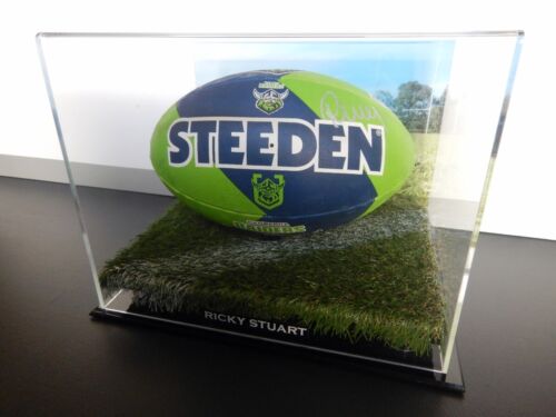 Signed Ricky Stuart Canberra Raiders NRL Steeden Football - Proof COA