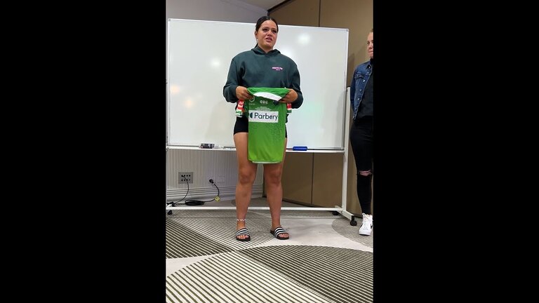 VIDEO: Jaida Faleono jersey presentation