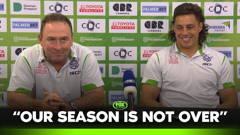 VIDEO: "We will turn up to work tomorrow" Ricky hopeful of miracle | Canberra Press Conference | Fox League