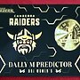 2024 NRL TRADERS TITANIUM CANBERRA RAIDERS DALLY M WOMENS PREDICTOR CARD