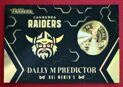 2024 NRL TRADERS TITANIUM CANBERRA RAIDERS DALLY M WOMENS PREDICTOR CARD